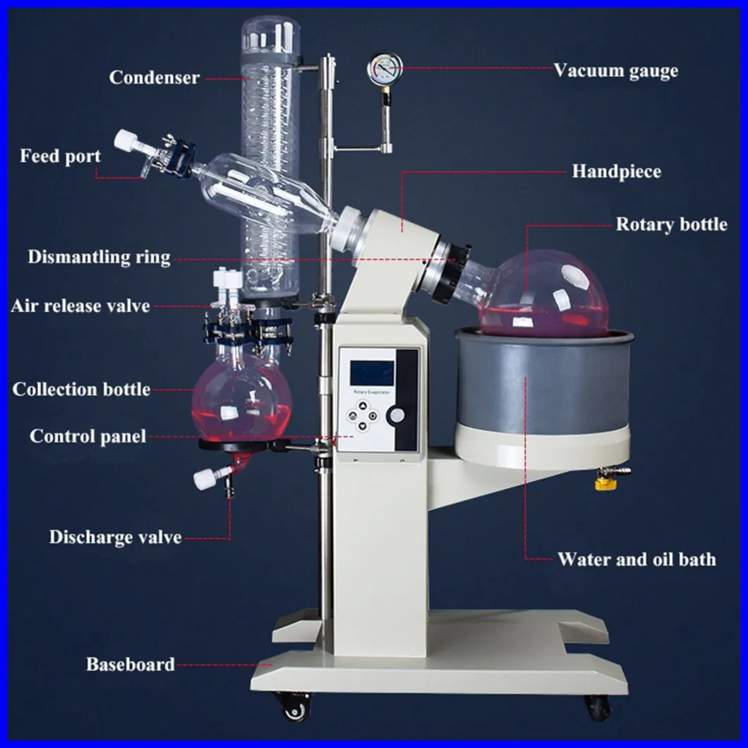 Distillation Equipment Lab Rotary Vaporizer with Evaporator Condenser